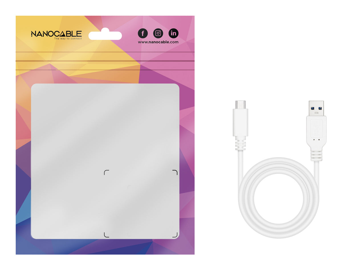 Cable USB 2.0 Nanocable 10.01.2103-W/ USB Tipo-C Macho - USB Macho/ 480Mbps/ 3m/ Blanco