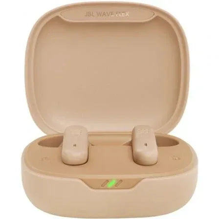 Auriculares Bluetooth JBL Wave Flex con estuche de carga/ Autonomía 8h/ Beige - PixelPlaza