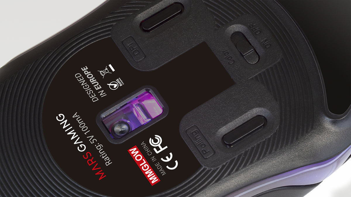 Mouse raton mars gaming mmglow optico USB 7 botones 12800ppp RGB