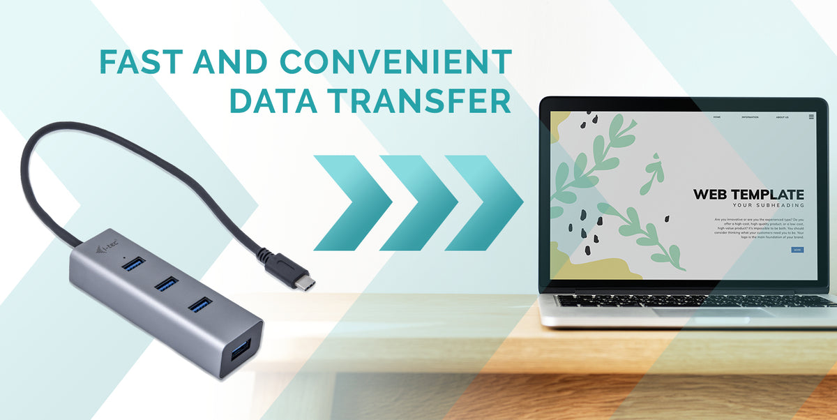 Hub i - tec USB - c con 4 puertos USB 3.0 con cable integrado 20cm