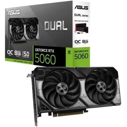Tarjeta Gráfica Asus Dual GeForce RTX 5060 OC/ 8GB GDDR7 - PixelPlaza