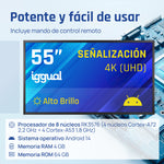 Iggual Pantalla señalización 4K 55 Alto Brillo