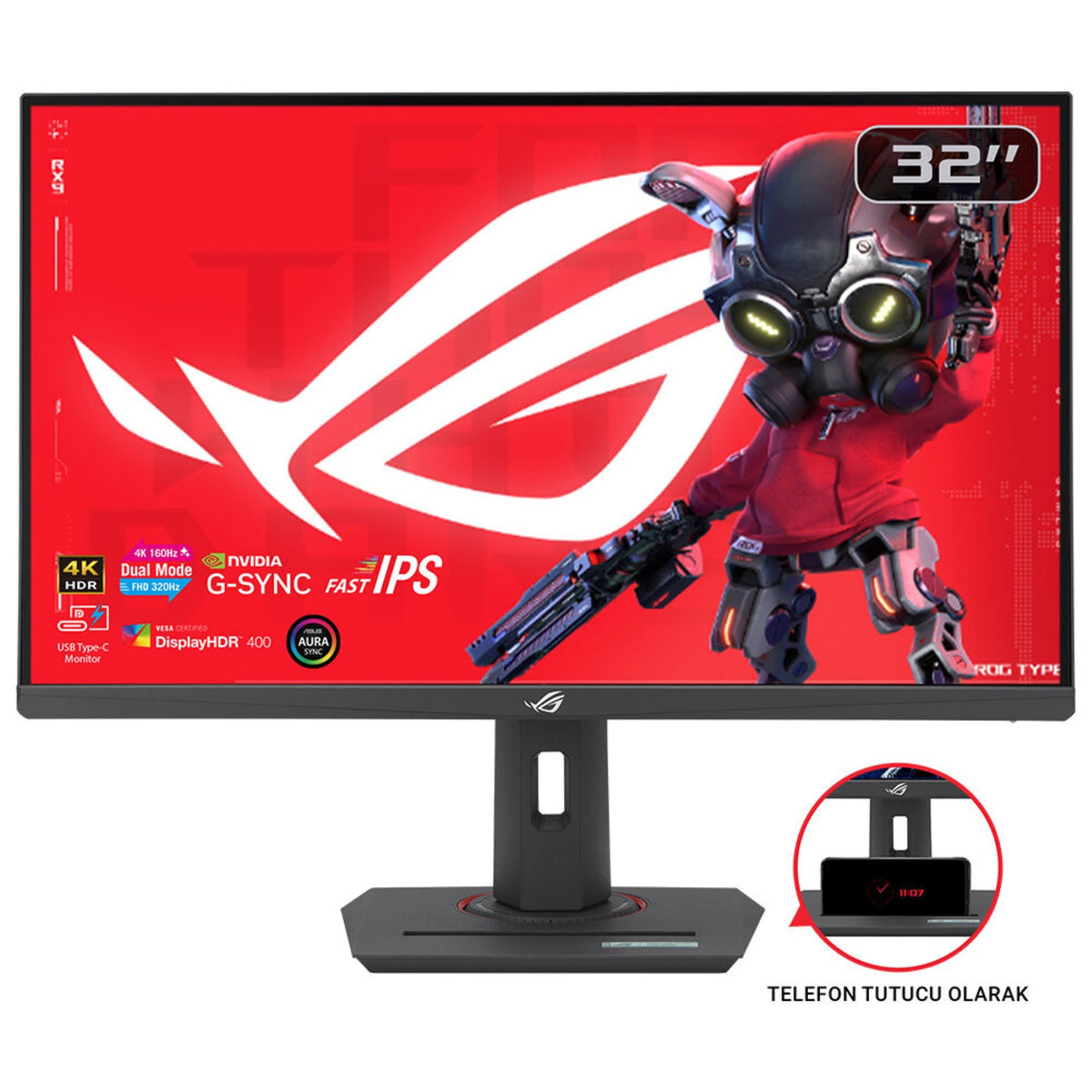 Gaming 31.5 4K 160HZ 0.03 IPS usbc