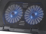 Base refrigeración Conceptronic para portátiles 2 ventiladores 125mm hasta 17 pulgadas