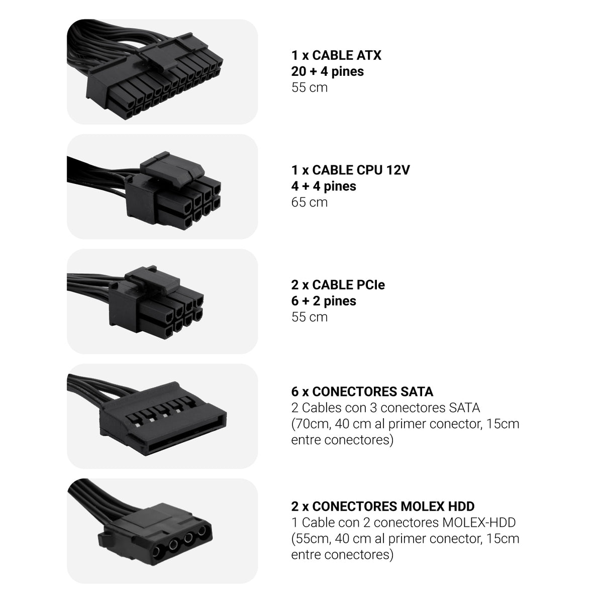 Fuente de alimentacion Coolbox coolpower gaming ATX 750w