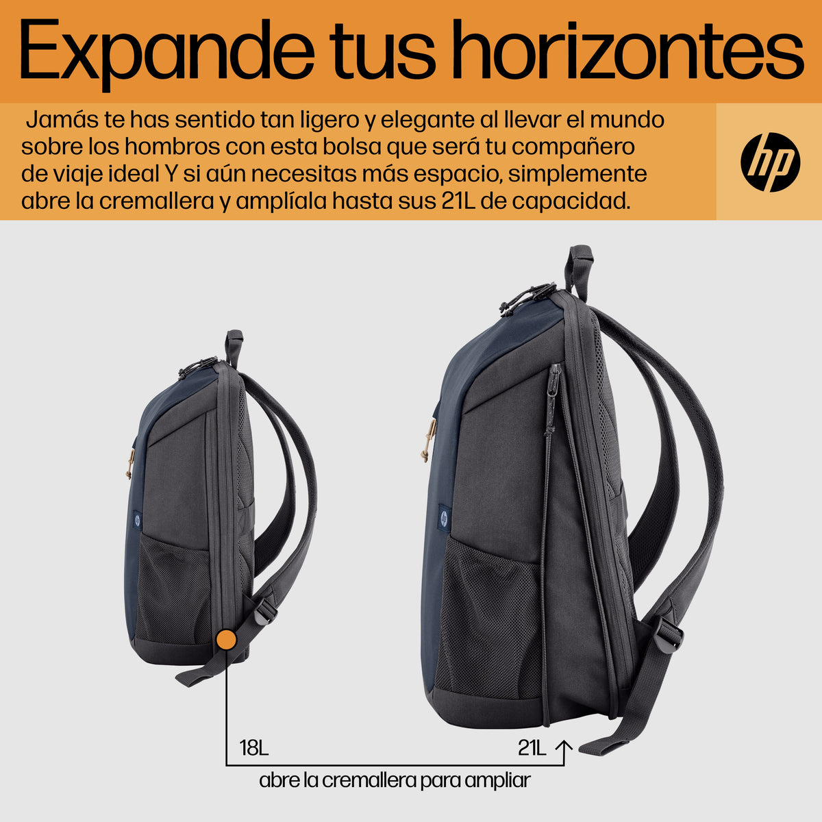 Mochila hp 15.6 pulgadas travel