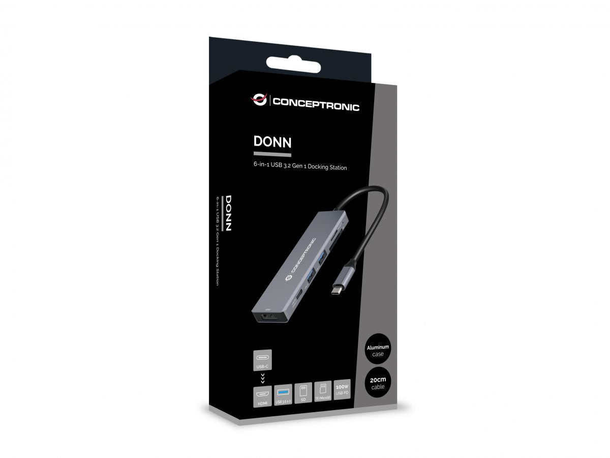 Docking station Conceptronic USB tipo c 6 en 1