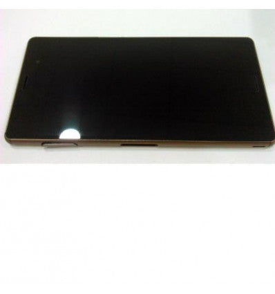 Sony Xperia Z3 D6603 D6643 D6653 pantalla lcd + táctil negro + marco dorado premium