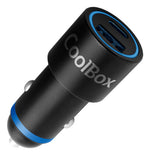 Cargador USB para coche Coolbox 45w USB tipo a · USB tipo c