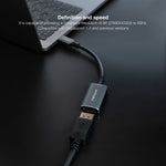 Cable Conversor Nanocable 10.16.4104-G/ USB Tipo-C Macho - DisplayPort Hembra/ 15cm/ Gris