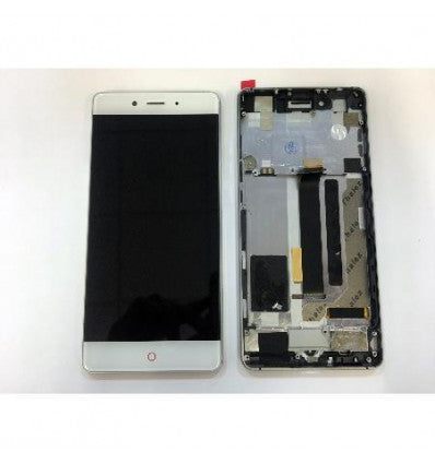 ZTE Nubia Z11 NX531J pantalla lcd + tactil blanco + marco plata premium remanufacturado