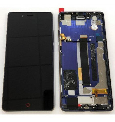 ZTE Nubia Z11 NX531J pantalla lcd + tactil negro + marco azul premium remanufacturado