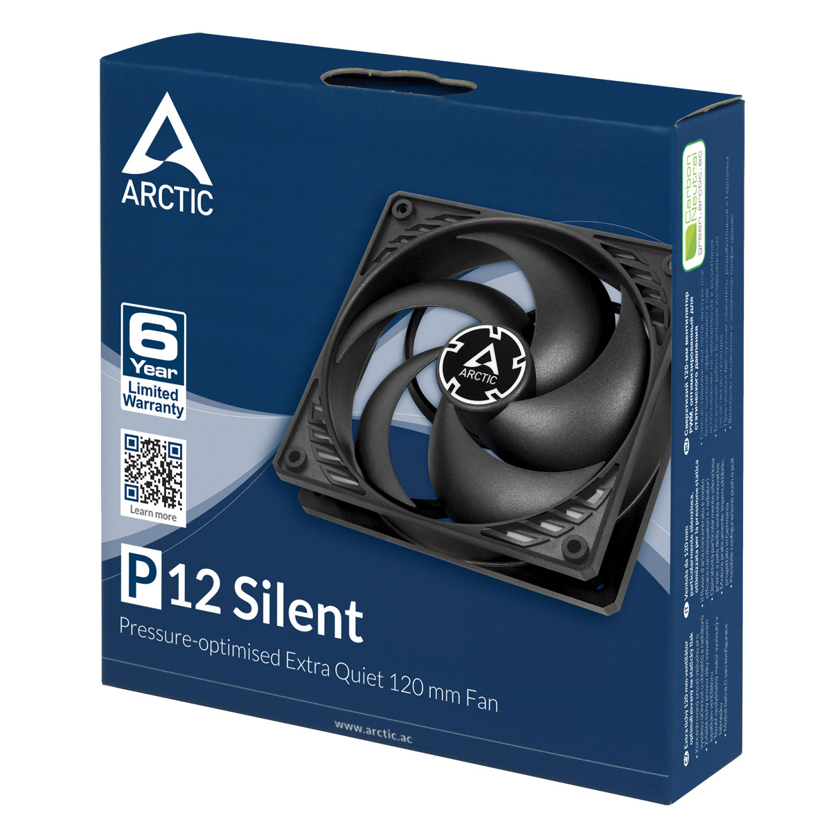Ventilador Arctic P12 Silent/ 12cm/ Negro