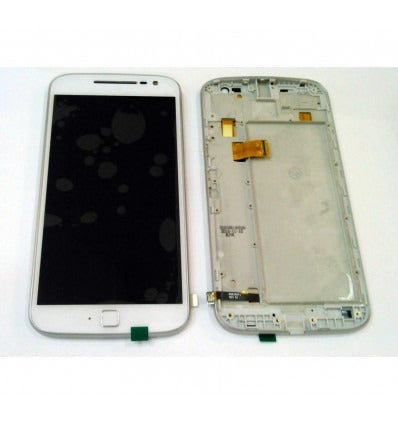 Motorola Moto G4 plus xt1642 pantalla lcd + tactil blanco + marco premium