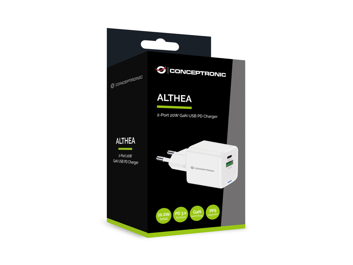 Cargador de pared Conceptronic althea15w 20w blanco