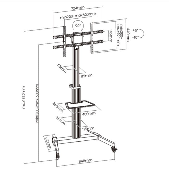 Soporte suelo tv Equip vesa hasta