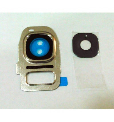 Samsung Galaxy S7 G930 S7 Edge G935 cubierta camara dorada premium