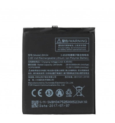Bateria premium BN34 Xiaomi Redmi 5A 3000mAh