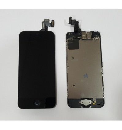 iPhone 5C Lcd Premium + Táctil negro + Home + Camara + Sensor + altavoz auricular + chasis trasero remanufacturado