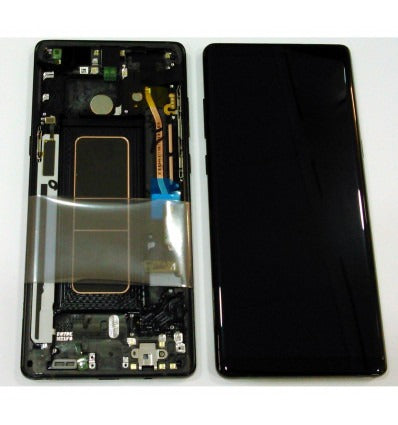 Samsung GH97-21065A N950 N950F Galaxy Note 8 pantalla lcd + táctil negro + marco negro premium Service Pack