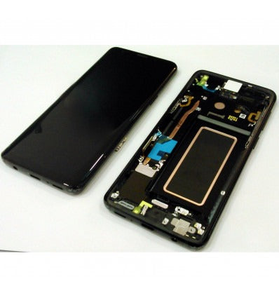 Samsung GH97-21696A Galaxy S9 SM-G960F pantalla lcd + táctil negro + marco negro Service Pack