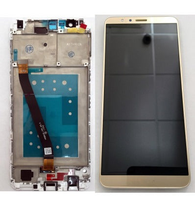Huawei Honor 7x pantalla lcd + tactil dorado + marco blanco premium