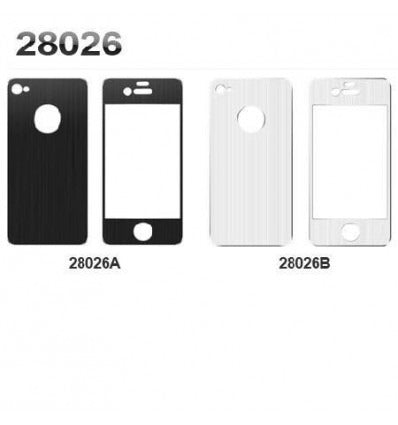 iPhone 4 4s protector metalico 2 partes color negro 28026A