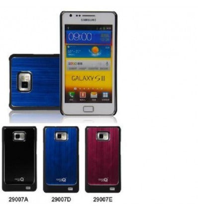 Samsung Galaxy S2 I9100 funda metal pulido azul