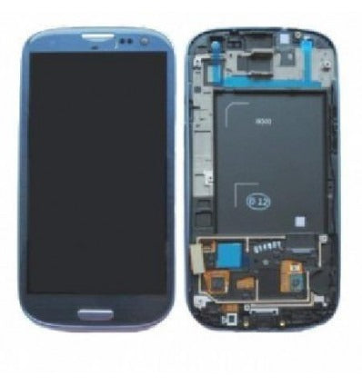 Samsung Galaxy s3 i9300 táctil+lcd+marco azul premium