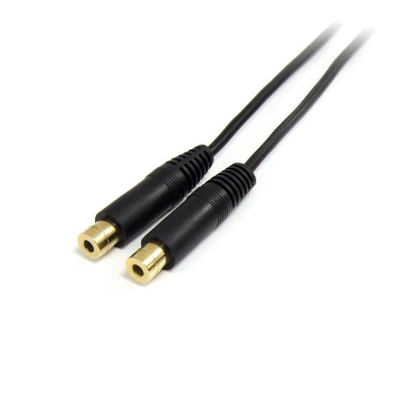 Cable mini jack 3.5mm startech 0.15m · macho - hembra · negro