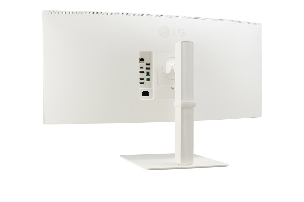 Monitor Profesional Ultrapanorámico Curvo LG 38BR85QC-W 38"/ WQHD+/ Multimedia/ Regulable en Altura/ Blanco
