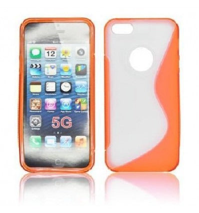 IPE010 Back Case S-LINE - iPhone 5 Transparente/naranja