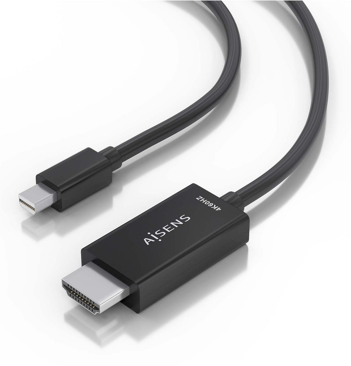 Cable Conversor Aisens A125-0889/ Mini DisplayPort Macho - HDMI 4K Macho/ 3m/ Negro