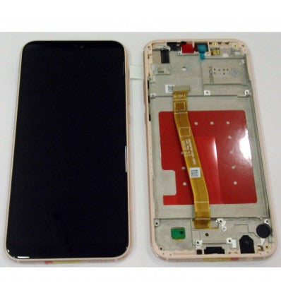 Huawei P20 Lite pantalla lcd + tactil negro + marco rosa premium