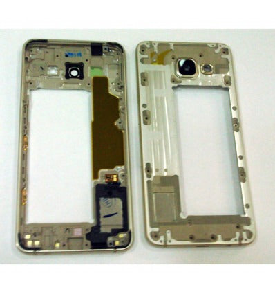 Samsung Galaxy A3 2016 A3100 A310F carcasa central o marco dorado premium
