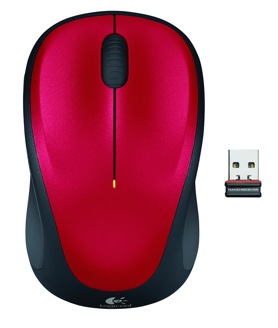 Ratón Inalámbrico Logitech M235/ Hasta 1000 DPI/ Rojo