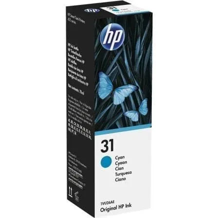 Botella de Tinta Original HP nº31/ Cian - PixelPlaza