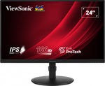 Monitor led 24 pulgadas viewsonic vg2408a - mhd ips - fhd - dp - hdmi - vga - 100hz - 5ms - vesa 100x100