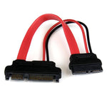 Cable SATA startech 0.15m · macho - hembra · rojo