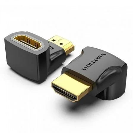 Adaptador HDMI 4K 90º Vention AIOB0-2/ HDMI Macho - HDMI Hembra/ Pack 2 Uds - PixelPlaza