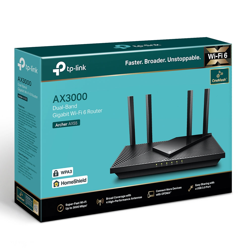 TP-Link Archer AX55 Gigabit Ethernet WiFi 6 Negro
