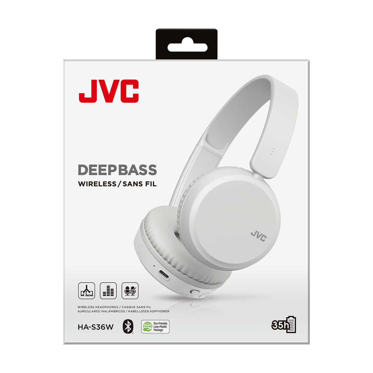 Auriculares didadema Jvc inalambricos ha - s36w - we color blanco