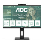 Monitor Profesional AOC 24P3QW 23.8"/ Full HD/ Webcam/ Multimedia/ Regulable en altura/ Negro