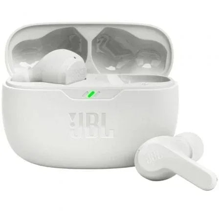 Auriculares Bluetooth JBL Wave Beam con estuche de carga/ Autonomía 8h/ Blanco - PixelPlaza