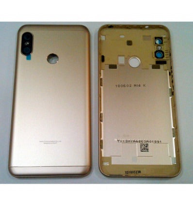 Xiaomi Redmi 6 Pro Mi A2 Lite tapa trasera dorada