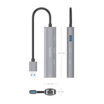 Hub USB Aisens ASUC-4P036-GR/ 2xUSB Tipo-C/ 1xUSB/ 1xRJ45/ Gris