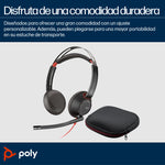 Auriculares Poly Blackwire 5220 USB-C + 3.5 mm + Adaptador USB-C/A/ con Micrófono/ Jack 3.5 - USB Tipo-C/ Bulk/ Negros
