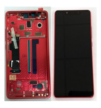 Xiaomi MI 8 SE pantalla lcd + tactil negro + marco rojo premium