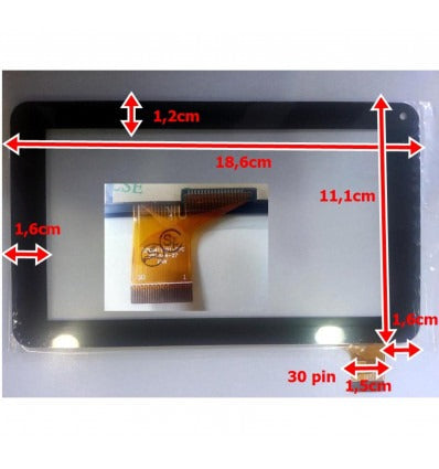 Pantalla táctil repuesto Tablet china 7 Modelo 33"