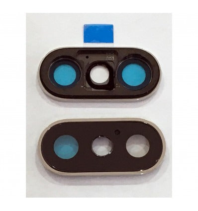 IPhone XS cubierta camara plata premium